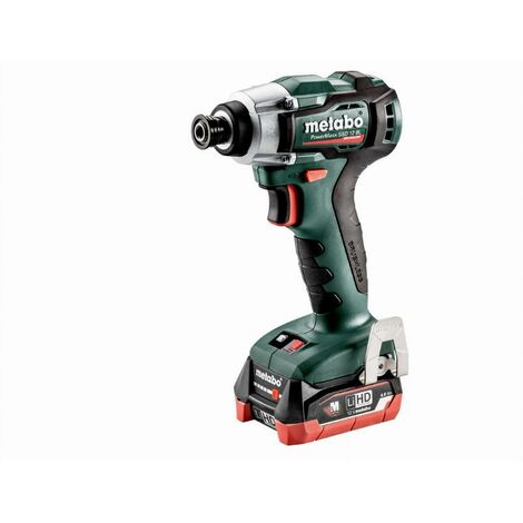 METABO Avvitatore a impulsi 12 V - PowerMaxx SSD 12 BL 2 x 4,0 Ah Li-HD, ASC 55, valigetta - 601115800