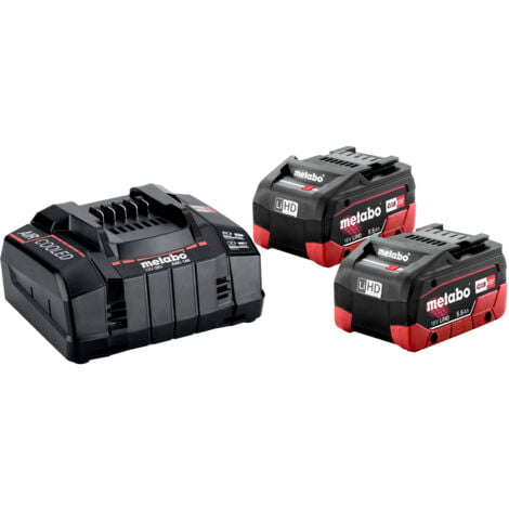 METABO Basis-Set 2x 18V LiHD 5,5 Ah (625368000) + Lader ASC 145 im Karton