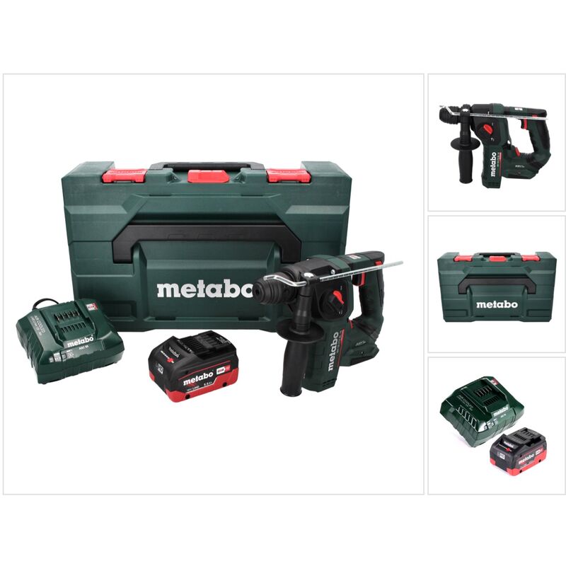 Bh 18 ltx bl 16 Perceuse à percussion sans fil 18 v 1,3 j SDS-plus Brushless + 1x Batterie 5,5 Ah + Chargeur + Coffret x - Metabo