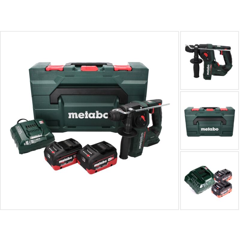 Metabo - bh 18 ltx bl 16 Perceuse à percussion sans fil 18 v 1,3 j SDS-plus Brushless + 2x Batteries 5,5 Ah + Chargeur + Coffret x
