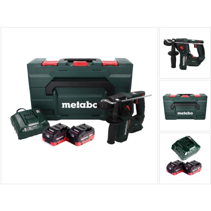 Metabo - bh 18 ltx bl 16 Tassellatore a batteria 18V / 1.3 j / SDS-plus ( 600324840 ) + 2x Batterie 8,0 Ah + Caricabatterie + Valigetta x