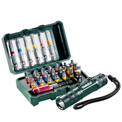 Metabo Bitset Kirchner Edition 29 teilig mit Lampe Bithalter 637434000