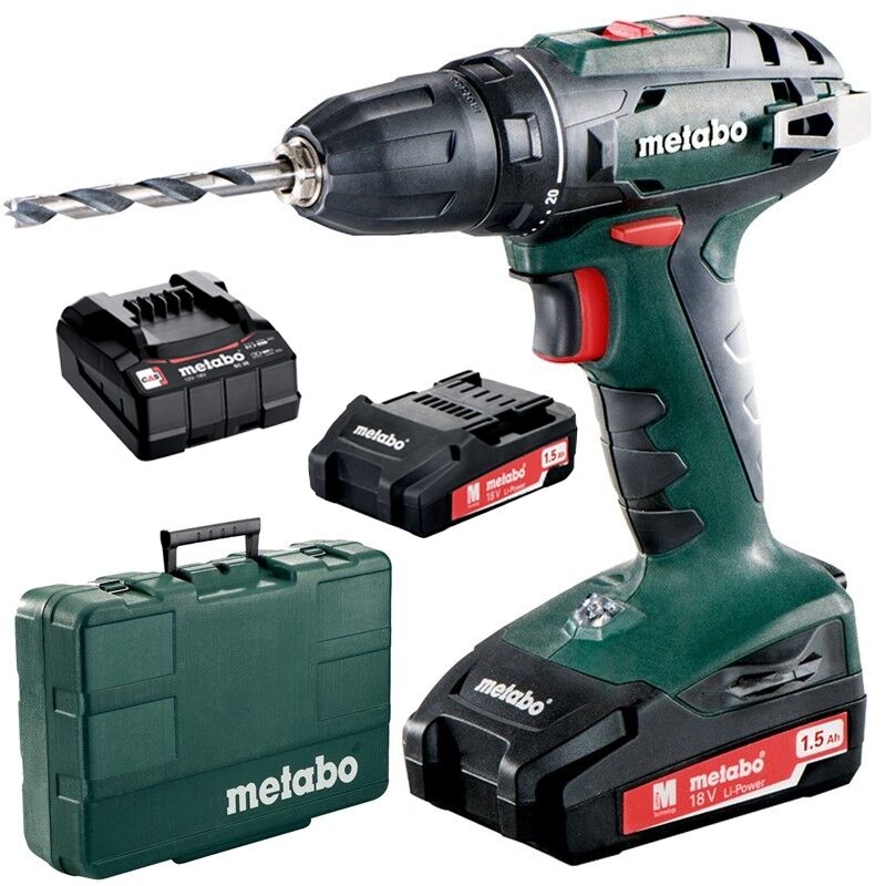 Image of Metabo - 18V Akku Bohrschrauber BS18 inkl. 2x 1,5 Ah Akkus + Transportkoffer