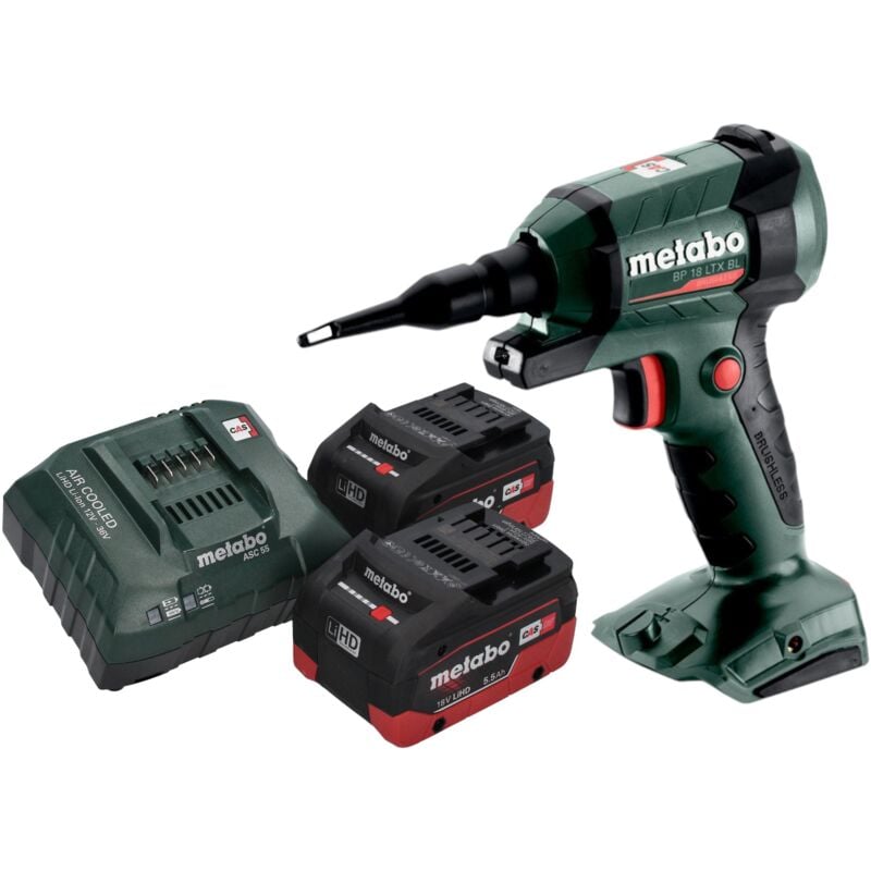 Metabo - bp 18 ltx bl Soufflette sans fil 18 v Brushless + 2x batterie LiHD 5,5 Ah + chargeur