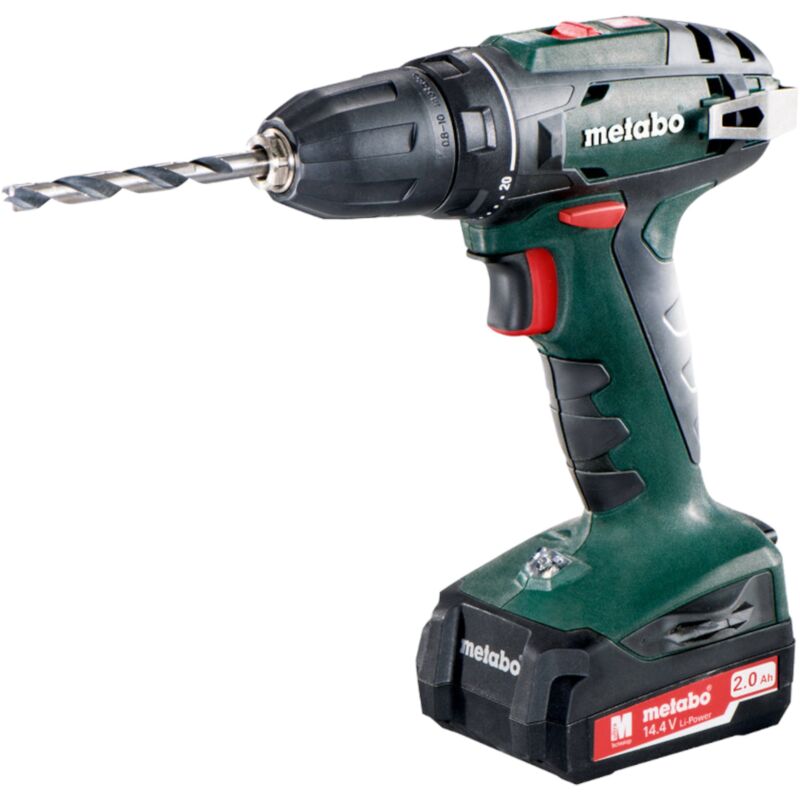 Bs 14.4 Perceuse-visseuse sans fil 14,4 v 40 Nm ( 602206540 ) + 2x batterie 2,0 Ah + chargeur + coffret - Metabo