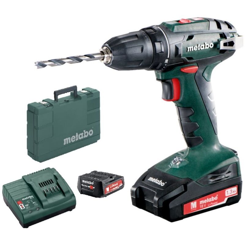 

Metabo Taladro atornillador a batería BS 18 | 2x batería 1,5 Ah en maletín