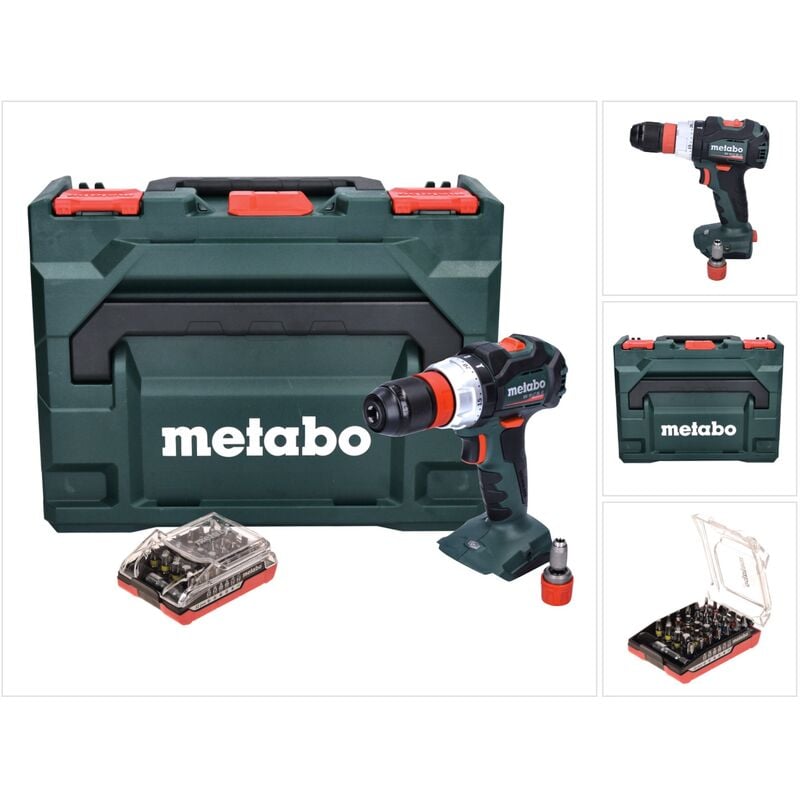 Image of Metabo - bs 18 lt bl q 18 v Trapano avvitatore a batteria 75 Nm senza spazzole + set di punte da 32 pezzi + x - senza batteria, senza caricabatterie