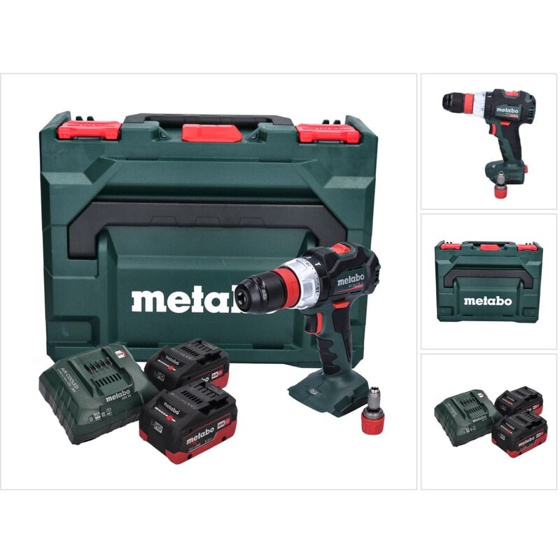 Bs 18 lt bl q Perceuse-visseuse sans fil 18 v 75 Nm Brushless + 2x batterie 5,5 Ah + chargeur + x - Metabo