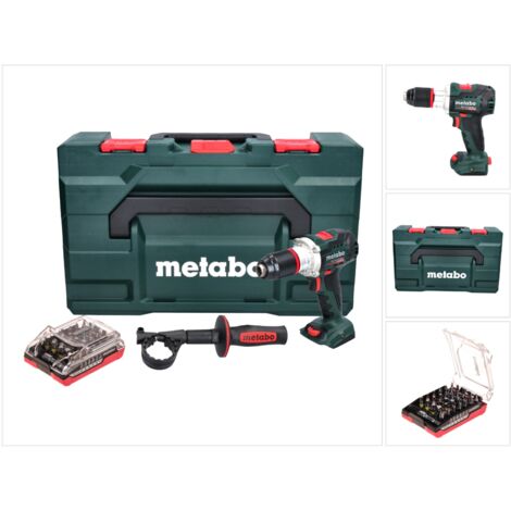 Metabo BS 18 LTX BL I Akku Bohrschrauber 18 V 130 Nm Brushless + Bit Set 32 tlg. + metaBOX - ohne Akku, ohne Ladegerät