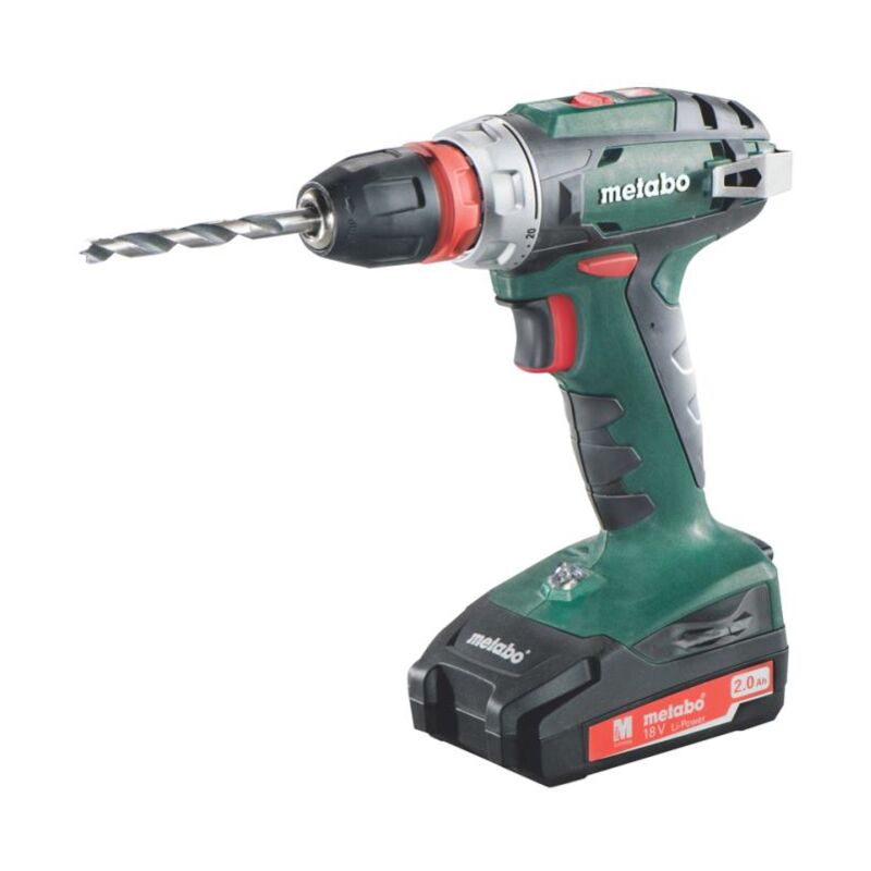 

Metabo Taladro atornillador a batería BS 18 Quick 2 x18V/2 Ah Li-Ion+ SC 60 Plus en maletín de plástico