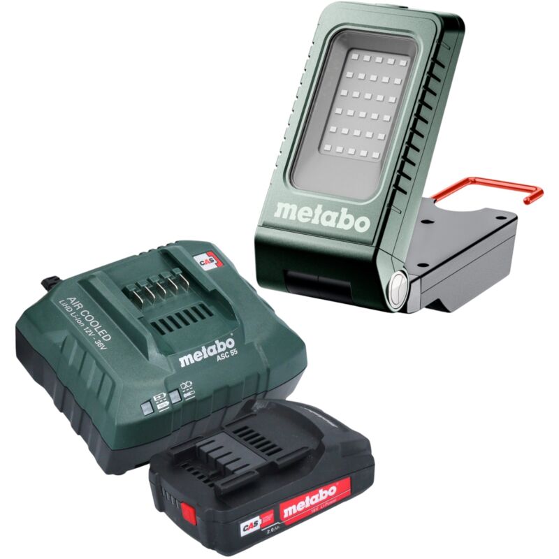 Metabo BSA 18-1000 Projecteur de chantier sans fil 18 V 1000 lm + 1x batterie 2,0 Ah + chargeur