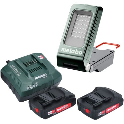 Metabo BSA 18-1000 Projecteur de chantier sans fil 18 V 1000 lm + 2x batterie 2,0 Ah + chargeur