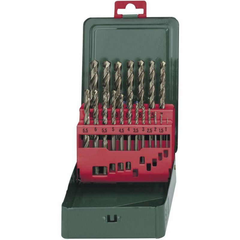 Metabo - Jeu de forets pour le métal 627157000 hss 19 pièces Cobalt din 338 tige cylindrique 1 set