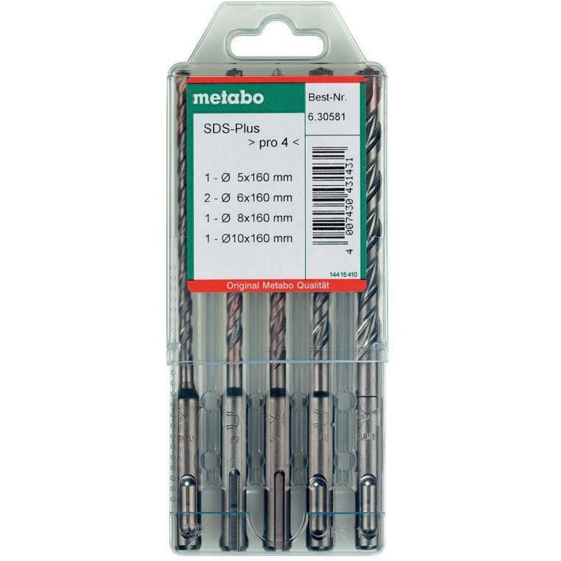 Coffret de 5 forets SDS plus Metabo Pro 4