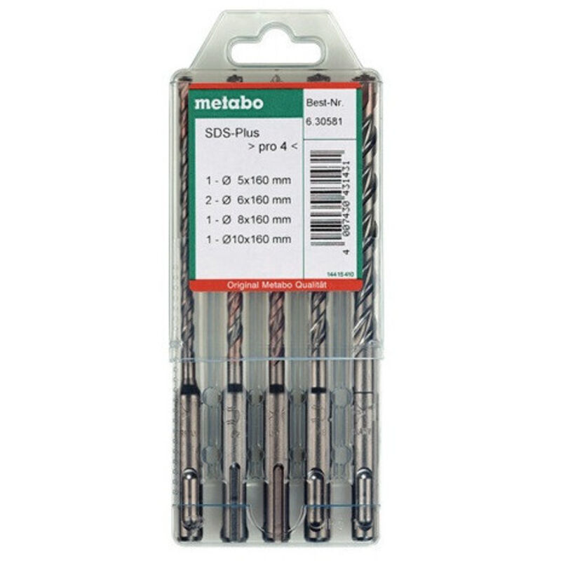 Metabo - Assortiment de forets sds (7 forets)coffret métallique pour marteau