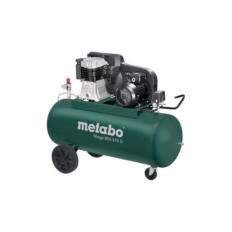 Metabo - Mega 580-200 d - compresseur 3 hp 50 litres triphasé entraînement par courroie