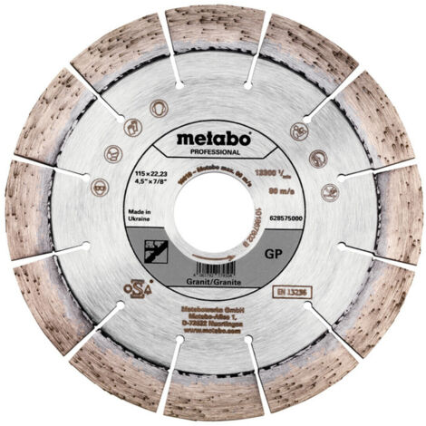 Metabo Diamanttrennscheibe 115x22,23mm, "GP", Granit "professional" (628575000)