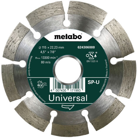 Metabo Diamanttrennscheibe 115x22,23mm, SP-U, Universal SP