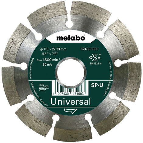 Metabo Diamanttrennscheibe 115x22,23mm, SP-U, Universal "SP", Blister (624295000)