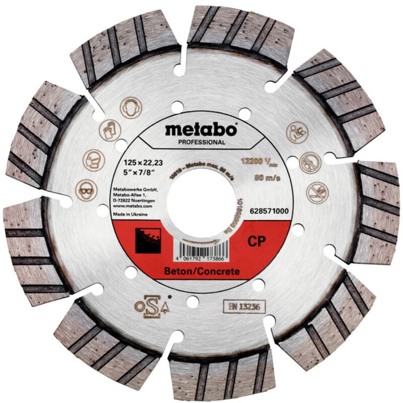 Image of Metabo - Diamanttrennscheibe 125x22,23mm, 'cp', Beton 'professional'