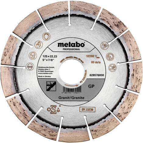 Metabo Diamanttrennscheibe 125x22,23mm, "GP", Granit "professional"