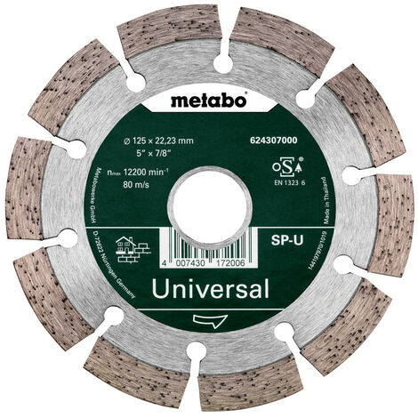 METABO Diamanttrennscheibe 125x22,23mm, SP-U, Universal SP, Blister (624296000)