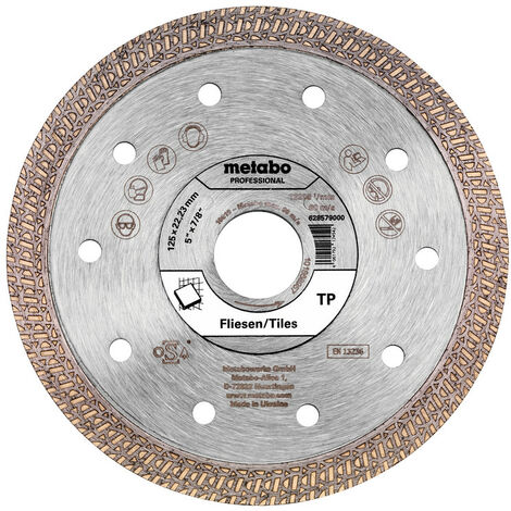 Metabo Diamanttrennscheibe 125x22,23mm, "TP", Fliesen "professional" (628579000)