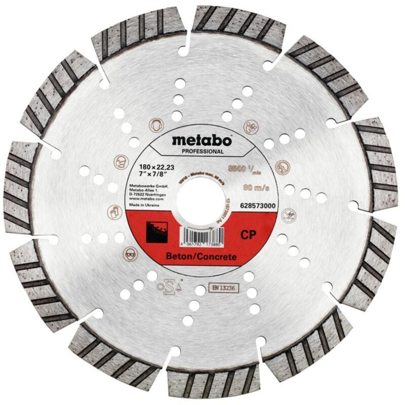 Image of Metabo - Diamanttrennscheibe 180x22,23mm, 'cp', Beton 'professional'