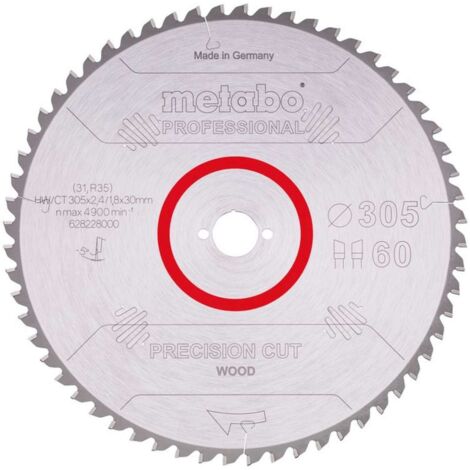 Metabo - Disco de sierra para madera, 305x30 mm, 60 dientes 628228000