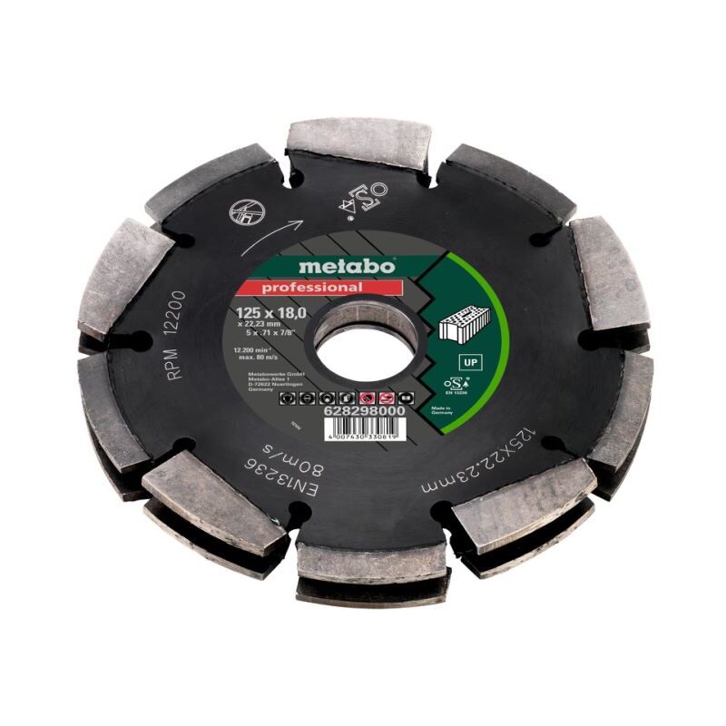 Image of Metabo - Disco di fresatura diamantato 2. 125x18x22.23mm. professionale. Su. Universale (628298000)