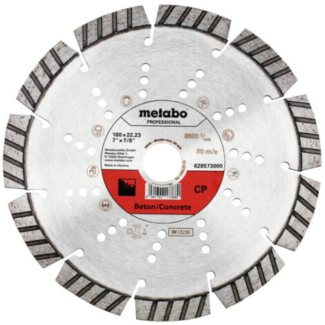 Metabo Disque à tronçonner diamanté 180x22,23mm, "CP", béton "professional