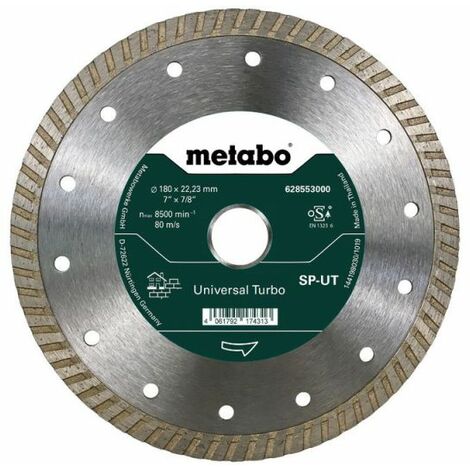METABO Disque à tronçonner diamanté 180x22,23mm, SP-UT, Universal Turbo SP (628553000)