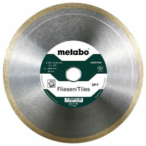 METABO Disque à tronçonner diamanté SP - T, 230x22,23 mm, carreaux (628557000)