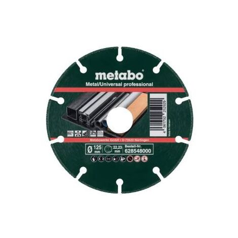 Metabo Disque diamant métal/universel "Professional" MUP 125x1,3x22,23 mm (628548000)