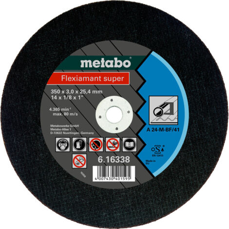 Metabo Flexiamant super 350x3,0x25,4 Stahl, Trennscheibe, gerade Ausführung