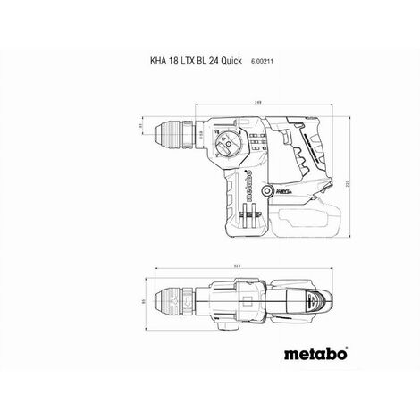 METABO-Hammer - KHA 18V - LTX BL 24 Quick 2 x 4,0 Ah Li-Power, ASC 55, Koffer - 600211500