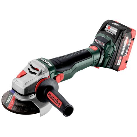 Metabo Herramientas - Amoladora angular a batería de 18 V, 125 mm, 2 baterías LiHD de 5,5 Ah, cargador 601730660