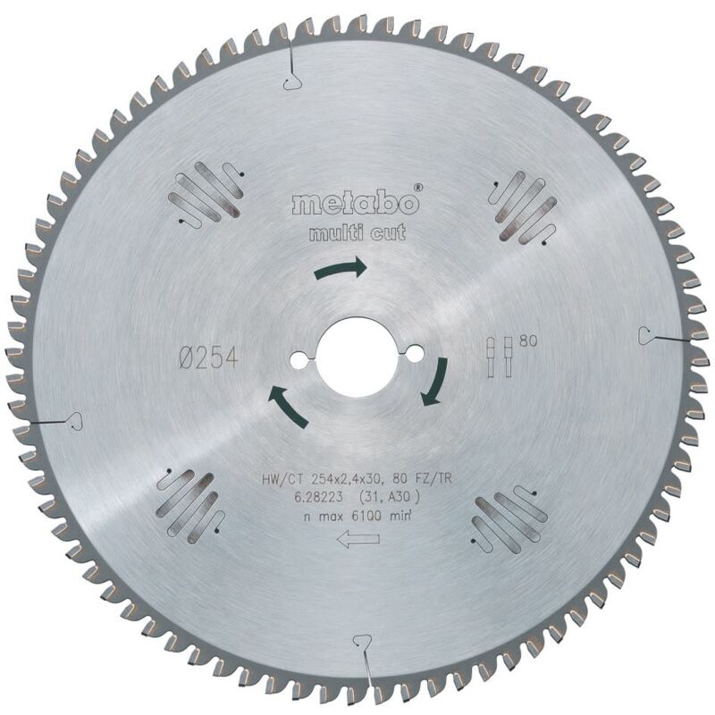 

Hoja de sierra circular HW / CT 216 x 30 x 2,4 / 1,8. Número de dientes - Metabo