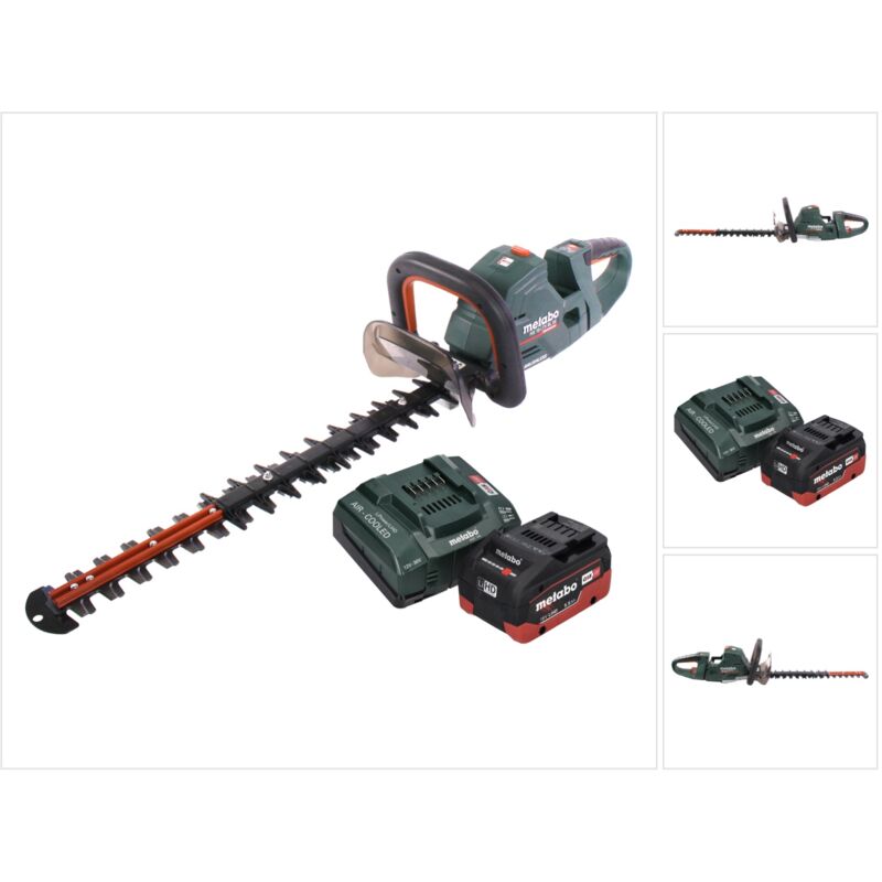 Metabo - hs 18 ltx bl 55 Taille-haie sans fil 18 v 50 cm Brushless + 1x batterie 5,5 Ah + chargeur + chargeur de batterie