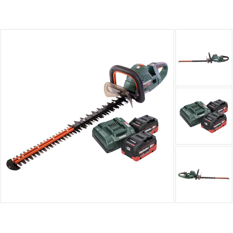 Metabo - hs 18 ltx bl 65 Taille-haie sans fil 18 v 60 cm brushless + 2x Batteries 5,5 Ah + Chargeur