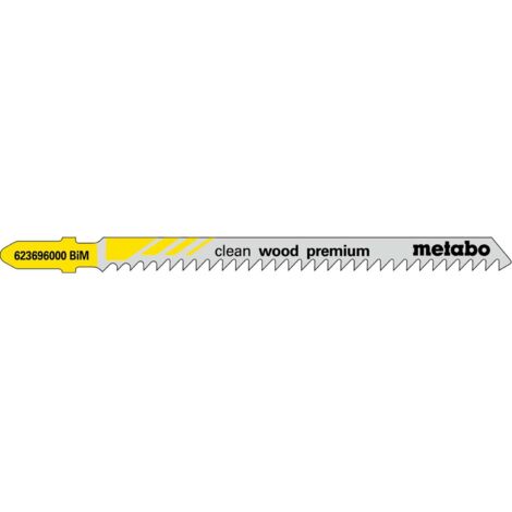 Metabo - Juego de hojas de sierra para madera, longitud 91 mm, 5 piezas 623696000