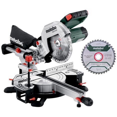 Metabo Kapp- und Gehrungssäge Set KGS 216 M + 2. Hartmetall-Sägeblatt (613216900)