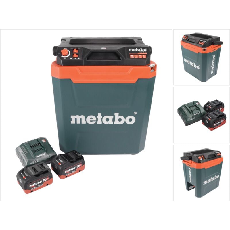 Metabo KB 18 BL Glacière sans fil 18 V avec fonction maintien au chaud 28 l Brushless + 2x batterie 5,5 Ah + chargeur