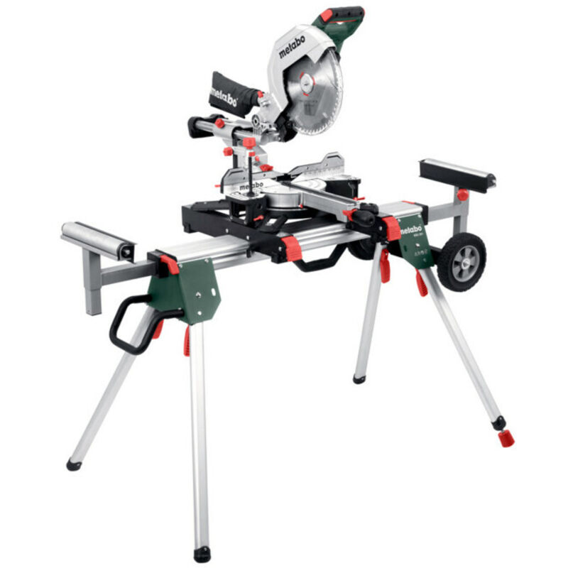 Metabo – Scie à onglets 305mm – Inclinaison jusqu'à 47° – Moteur puissant pour coupe précise – Socle KSU 251 inclus