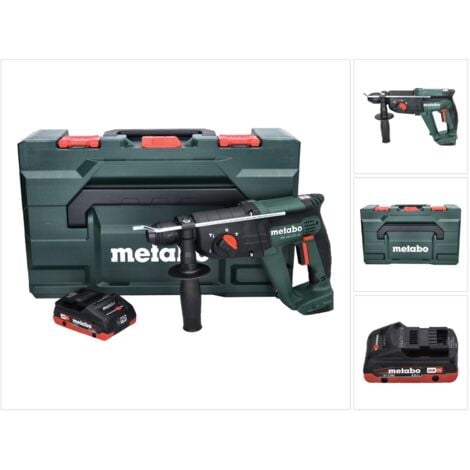 Metabo KH 18 LTX 24 Martillo sin cable 2.1J 18V SDS plus + 1x batería 4.0Ah + maletín metaBOX - sin cargador