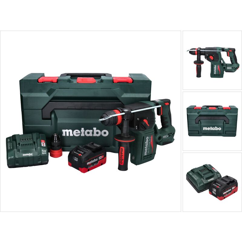 Metabo - kh 18 ltx bl 24 q Marteau perforateur burineur sans fil 18 v 2,2 j + 1x Batterie 10,0 Ah + Ladegert + x