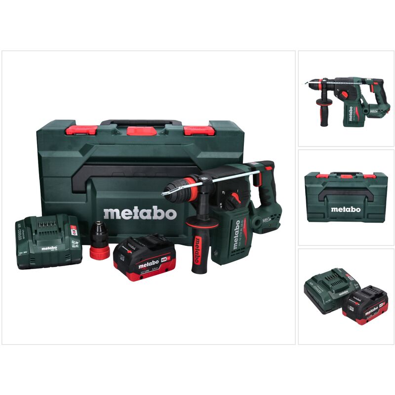 Metabo - kh 18 ltx bl 24 q Marteau perforateur burineur sans fil 18 v 2,2 j + 1x Batterie 5,5 Ah + Ladegert + x