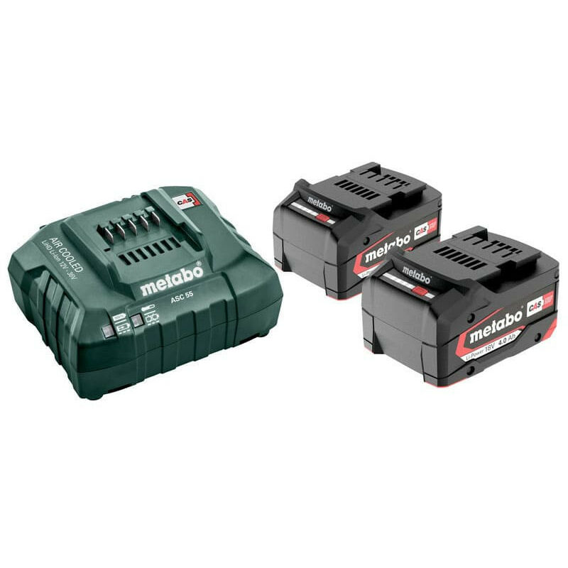 Metabo - Pack énergie 18V Li-Power (2x4,0 Ah) avec chargeur asc 55 685050000