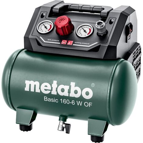 Metabo Kompressor Basic 160-6 W OF ölfrei Druckluft kompakt handlich 6 L 8 bar