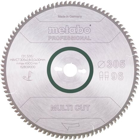 METABO Sägeblatt multi cut - professional, 254x2,4/1,8x30, Z80 FZ/TZ, 5°neg.